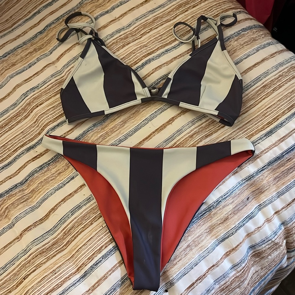 Lira reversible striped bikini